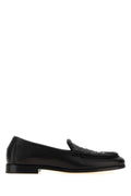 Bottega Veneta Women Black Leather Silenzio Loafers