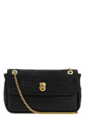 Bottega Veneta Women Black Leather Madison Shoulder Bag