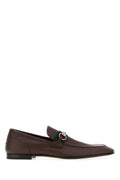 Gucci Men Chocolate Leather Gucci Como Loafers