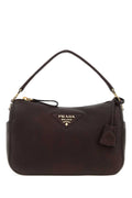 Prada Women Dark Brown Leather Small Handbag