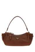 Prada Women Caramel Leather Small Shoulder Bag