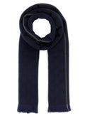 Gucci Men Midnight Blue Wool Scarf
