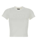 Gucci Women White Cotton Blend T-Shirt