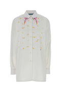 Prada Women White Poplin Shirt