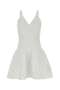Balmain Women White Knit Mini Dress