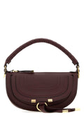 Chloe Women Aubergine Leather Mini Marcie Shoulder Bag