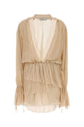 Blumarine Women Skin Pink Georgette Mini Dress