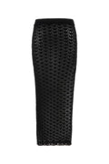 Blumarine Women Black Crochet Skirt