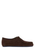 Jil Sander Women Brown Suede Hood Lace-Up Shoes