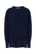 Jil Sander Women Navy Blue Cashmere Oversize Sweater