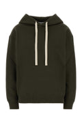 Jil Sander Women Olive Green Cotton Sweatshirt