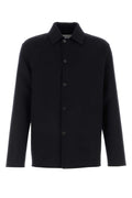 Jil Sander Men Midnight Blue Wool Blend Shirt