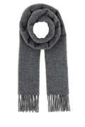 Jil Sander Men Dark Grey Wool Scarf