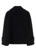 Chloe Women Black Wool Blend Coat