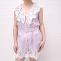 MIGUELINA CHARLI DRAGONFLY EMBROIDERED PURPLE ROMPER ($930) - SIZE XS