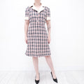 GUCCI TWEED DRESS WITH TIGER BUTTONS - SIZE 46