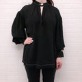 PROENZA SCHOULER SILK GEORGETTE LONG SLEEVE BLOUSE - SIZE 6