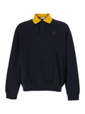 Versace Men Blue Hoodie With Fixed Hood For Women