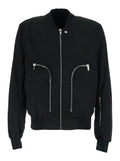 Drkshdw Men Black Bomber Jacket With Bomber Collar And Zip Pockets On The Front In Cotton For Men