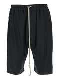 Drkshdw Men Black Shorts With Elasticated Waist And Drawstring In Tech Fabric For Men