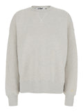 Golden Goose Women Gray Crewneck Sweatshirt With Glitter Logo Lettering On The Front In Cotton For Women