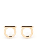 Ferragamo Women Gold-Colored Gancini Earrings In Brass Woman
