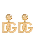 Dolce & Gabbana Women Earrings 'Pop' With Pendant With Logo And Clip Design In Metallic Brass For Women