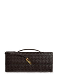 Bottega Veneta Women Clutch Bag 'Andiamo' In Brown Woven Nappa For Women