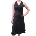 JIL SANDER BLACK SILK DRESS - SIZE 40