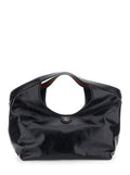 Gucci Women 'Ophidia' Black Shoulder Bag With Magnetic Closure And Gg Plaque In Patent Leather For Women
