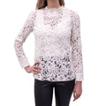 SAINT LAURENT WHITE LACE BLOUSE - SIZE 40