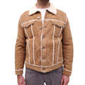 SAINT LAURENT SUEDE AND SHEARLING JACKET - MEN'S SIZE 54