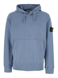Stone Island Men Sweatshirt With Crew Neck, Long Sleeves And Stone Island Patch, In Organic Cotton, Blue Color, Unisex