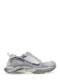 Balenciaga Men 'Triple-S 2' Grey Sneakers With Logo On The Front And Back And Worn Effect In Leather For Men