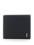 Saint Laurent Men Wallet 'Grainy Leather' Black With Zip Closure In Leather For Women