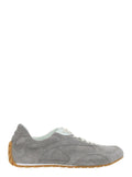 Bottega Veneta Men 'Orbit Flash' Gray Low Top Sneakers With Rubber Sole And Logo Patch On The Tongue In Suede For Men