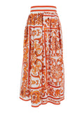 Dolce & Gabbana Women Maiolica Midi Skirt