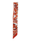 Dolce & Gabbana Women Orange Foulard With All-Over Majolica Print In Silk For Women