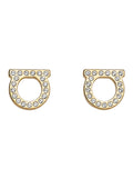 Ferragamo Women Gold-Colored Earrings With Gancini Design And Butterfly Closure In Brass For Women