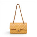 CHANEL MARIGOLD CAVIAR LEATHER CLASSIC DOUBLE FLAP BAG