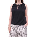 FABIANA FILIPPI BLOUSE WITH SILVER SPHERE DETAIL - SIZE 12