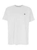 Vivienne Westwood Women Crew Neck T-Shirt With Orb Logo Detail On The Front In White Cotton For Women