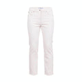 PRADA WHITE STRAIGHT-LEG JEANS WITH TRIANGLE LOGO - SIZE 24