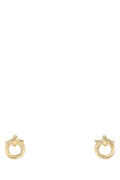 Salvatore Ferragamo Women Gold Metal Twisted Gancini Earrings