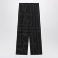 Toteme Black Monogram Silk Pajama Trousers Women