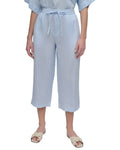 DKNY Pull On Straight Leg Linen Pant