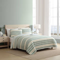 Nautica Varadero Stripe Green King Quilt Set