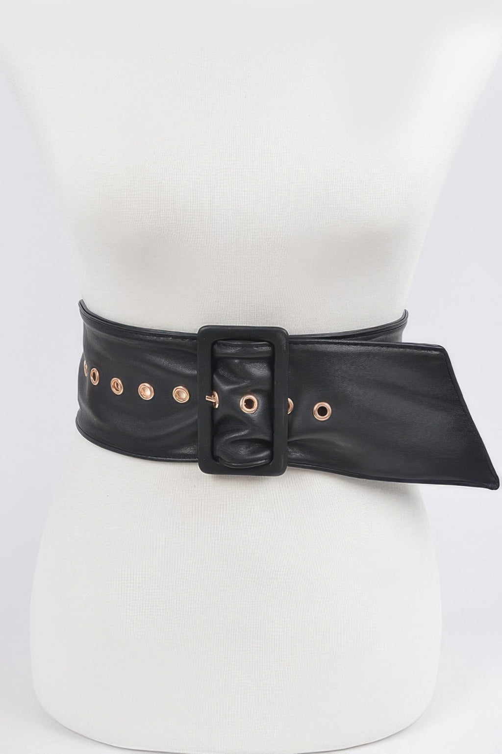 Monotone Leather Buckle Belt