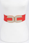 Rhinestone Buckle Stretch Belt