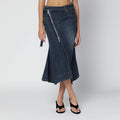 Sacai Asymmetric Blue Denim Skirt Women